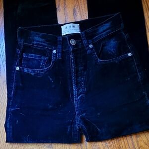 We The Free Black Velvet Trousers